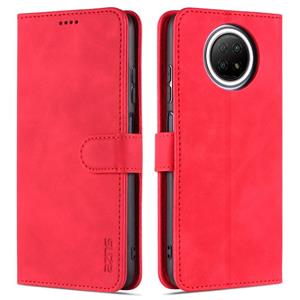 Voor Xiaomi Redmi Note 9 5G AZNS Skin Feel Calf Texture Horizontale Flip Leren Case met Kaart Slots & Houder & Portemonnee