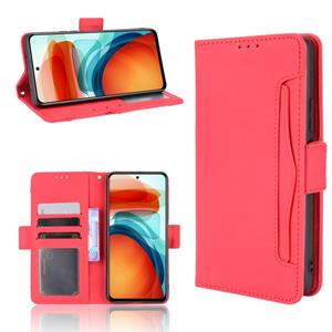 huismerk For Xiaomi Redmi Note 10 Pro 5G / Poco X3 GT Skin Feel Calf Pattern Horizontal Flip Leather Case with Holder & Card Slots & Photo Frame(Red)