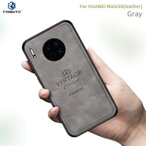 PINWUYO Voor Huawei Mate 30 5G (Leder)  Zun Series PC + TPU + Skin Waterproof Anti-fall All-inclusive Protective Case(Grijs)