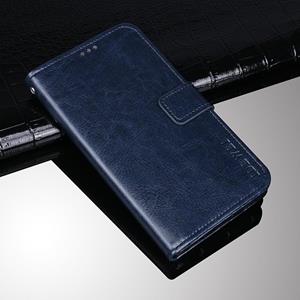 Idewei Crazy Horse Textuur Horizontale Flip Leren Case met Houder & Kaart Slots & Portemonnee voor iPhone 13 (Donkerblauw)