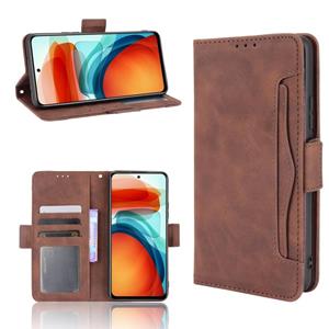 huismerk For Xiaomi Redmi Note 10 Pro 5G / Poco X3 GT Skin Feel Calf Pattern Horizontal Flip Leather Case with Holder & Card Slots & Photo Frame(Brown)