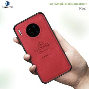 PINWUYO Voor Huawei Mate 30 5G (leder)  Zun-serie PC + TPU + Skin Waterproof Anti-fall All-inclusive Beschermhoes(Rood)
