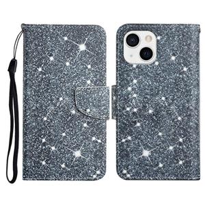 huismerk Geschilderd Patroon Horizontale Flip Lederen Case met Houder & Card Slot & Portemonnee voor iPhone 13 (Gypsophila)