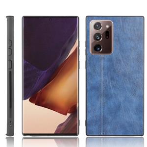 huismerk Voor Samsung Galaxy Note20 Ultra Schokbestendige naaikoeienhuid PC + PU + TPU-hoesje(blauw)