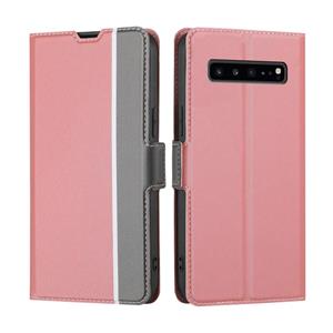 huismerk Voor Samsung Galaxy S10 5G Twill Texture Side -knop Lederen telefoonhoesje