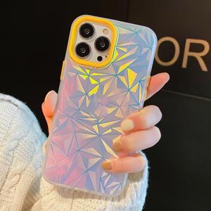 huismerk Kleur Matching Lens Chameleon Serie Beschermende telefooncase voor iPhone 13 Pro (Diamond Pattern)