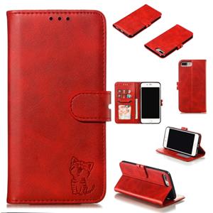 huismerk Lederen beschermhoes voor iPhone 6 plus & 6s plus (rood)