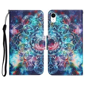 huismerk Geschilderd Patroon Horizontale Flip Lederen Case met Houder & Card Slot & Portemonnee voor iPhone XR (Sterry Mandala)