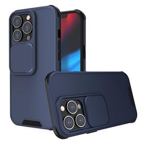 huismerk Omhoog en omlaag Glijdende Camera Cover Design Shockproof TPU + PC-beschermhoes voor iPhone 13