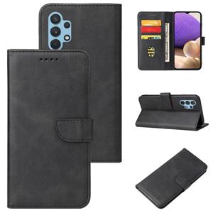 huismerk For Samsung Galaxy A32 5G Calf Texture Buckle Horizontal Flip Leather Case with Holder & Card Slots & Wallet(Black)