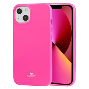 goospery Goosspery Jelly TPU Fluorescentie Schokbestendig en Krashoes voor iPhone 13 (Pink)