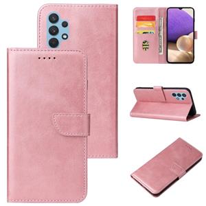 huismerk For Samsung Galaxy A32 5G Calf Texture Buckle Horizontal Flip Leather Case with Holder & Card Slots & Wallet(Rose Gold)