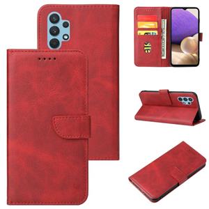 huismerk Voor Samsung Galaxy A32 5G Calf Texture Gesp horizontale Flip Leren Case met Houder & Card Slots & Portemonnee