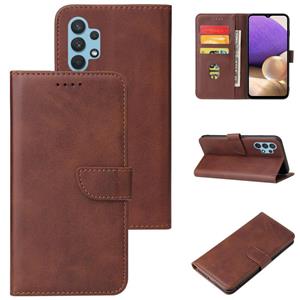 huismerk For Samsung Galaxy A32 5G Calf Texture Buckle Horizontal Flip Leather Case with Holder & Card Slots & Wallet(Brown)