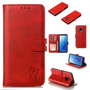 huismerk Lederen beschermhoes voor Galaxy S9 (rood)