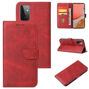 huismerk Voor Samsung Galaxy A72 5G / 4G Calf Texture Gesp horizontale Flip Lederen Case met Houder & Card Slots & Portemonnee