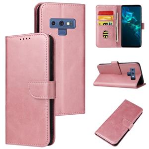 huismerk For Samsung Galaxy Note9 Calf Texture Buckle Horizontal Flip Leather Case with Holder & Card Slots & Wallet(Rose Gold)