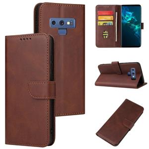 huismerk For Samsung Galaxy Note9 Calf Texture Buckle Horizontal Flip Leather Case with Holder & Card Slots & Wallet(Brown)