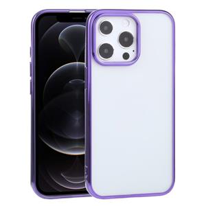 Huismerk Ultradunne Electroplating TPU-beschermhoes voor iPhone 13 Pro (Purple)