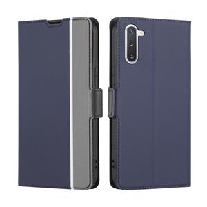 huismerk Voor Samsung Galaxy Note10 Twill Texture Side -knop Lederen telefoonhoesje