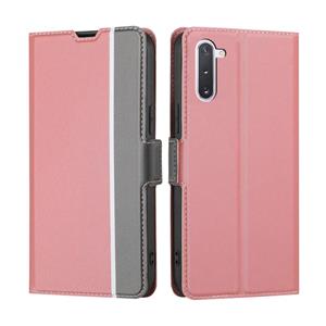 huismerk Voor Samsung Galaxy Note10 Twill Texture Side -knop Lederen telefoonhoesje