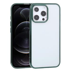 Huismerk Ultradunne galvaniserende TPU beschermhoes voor iPhone 13 Pro Max (groen)