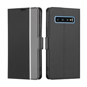 huismerk Voor Samsung Galaxy S10 Twill Texture Side -knop Lederen telefoonhoesje