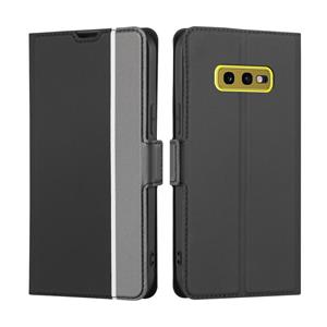 huismerk Voor Samsung Galaxy S10e Twill Texture Side -knop Lederen telefoonhoesje