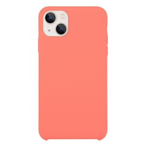 huismerk Solid Silicone Phone Case voor iPhone 13 (Peach Red)