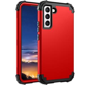 huismerk Voor Samsung Galaxy S22 5G PC + Silicone Phone Case (rood + zwart)