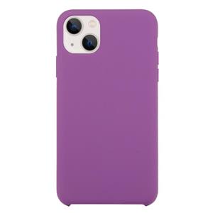 huismerk Solid Silicone Phone Case voor iPhone 13 (Purple)