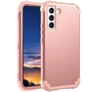 huismerk Voor Samsung Galaxy S22 5G PC + Silicone Phone Case (Rose Gold)