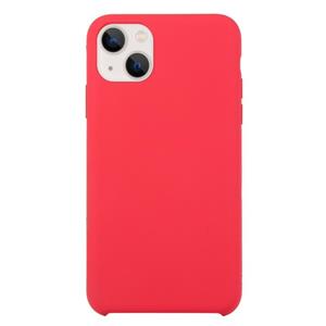 huismerk Solid Silicone Phone Case voor iPhone 13 (Rose Red)