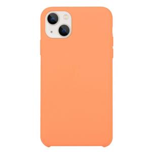 huismerk Solid Silicone Phone Case voor iPhone 13 (Abrikoos Orange)