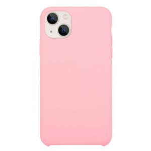 huismerk Solid Silicone Phone Case voor iPhone 13 (Rose Pink)