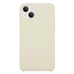 huismerk Solid Silicone Phone Case voor iPhone 13 (antiek wit)