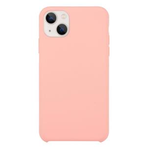 huismerk Solid Silicone Phone Case voor iPhone 13 (Pink)