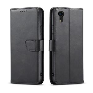 huismerk Calf Texture Buckle Horizontal Flip Leather Case with Holder & Card Slots & Wallet For iPhone XR(Black)