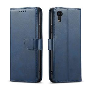 huismerk Calf Texture Buckle Horizontal Flip Leather Case with Holder & Card Slots & Wallet For iPhone XR(Blue)