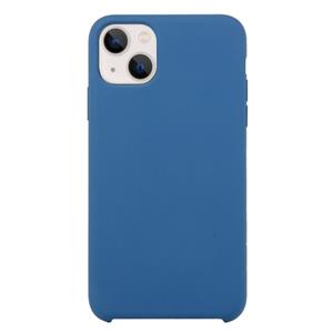 huismerk Solid Silicone Phone Case voor iPhone 13 (zee blauw)