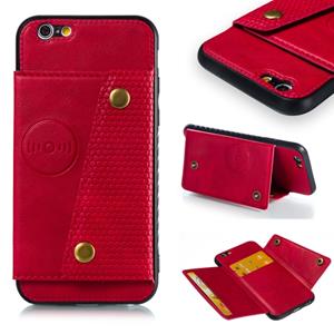 huismerk Lederen beschermhoes voor iPhone 6 & 6s (rood)