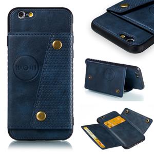 huismerk Lederen beschermhoes voor iPhone 6 & 6s (blauw)