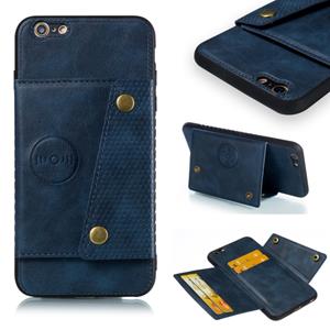 huismerk Lederen beschermhoes voor iPhone 6 plus & 6s plus (blauw)