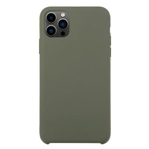 huismerk Solid Silicone Phone Case voor iPhone 13 Pro (Olive Green)