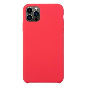 huismerk Solid Silicone Phone Case voor iPhone 13 Pro (Rose Red)