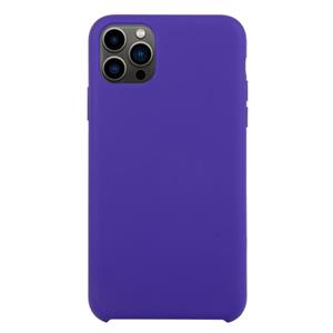 huismerk Solid Silicone Phone Case voor iPhone 13 Pro (Dep Purple)