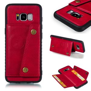 huismerk Lederen beschermhoes voor Galaxy S8 (rood)