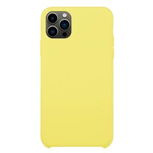 huismerk Solid Silicone Phone Case voor iPhone 13 Pro (glanzend geel)