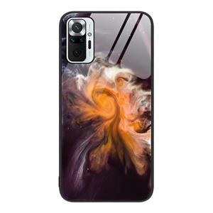 huismerk For Xiaomi Redmi Note 10 Pro 4G Global Marble Pattern Glass Protective Phone Case(Typhoon)