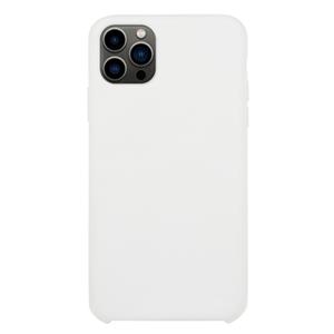 huismerk Solid Silicone Phone Case voor iPhone 13 Pro (White)